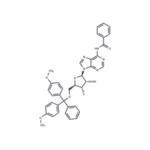 化合物 N6-Benzoyl-3’-deoxy-5’-O-(4,4’-dimethoxytrityl)-3’-fluoroadenosine|TNU1245|TargetMol