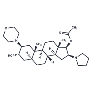 化合物 (2b,3a,5a,16b,17b)-17-Acetoxy-3-hydroxy-2-(4-morpholinyl)-16-(1-pyrrolidinyl)androstane,(2b,3a,5a,16b,17b)-17-Acetoxy-3-hydroxy-2-(4-morpholinyl)-16-(1-pyrrolidinyl)androstane