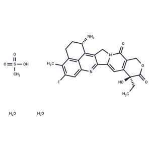 化合物 Exatecan mesylate dihydrate,Exatecan mesylate dihydrate