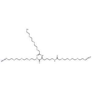 化合物 Amine-PEG3-Lys(PEG3-N3)-PEG3-N3,Amine-PEG3-Lys(PEG3-N3)-PEG3-N3