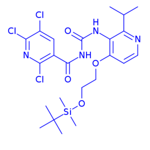 N-((4-(2-((tert-butyldimethylsilyl)oxy)ethoxy)-2-isopropylpyridin-3-yl)carbamoyl)-2,5,6-trichloronicotinamide