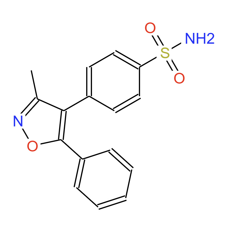 4-（3-甲基-5-苯基异恶唑-4-基)苯磺酰胺,4-(3-methyl-4-phenylisoxazol-5-yl)benzenesulfonamide