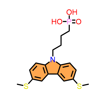 (4-(3,6-bis(methylthio)-9H-carbazol-9-yl)butyl)phosphonic acid,(4-(3,6-bis(methylthio)-9H-carbazol-9-yl)butyl)phosphonic acid