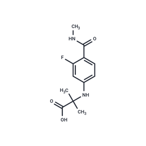化合物 2-((3-Fluoro-4-(methylcarbamoyl)phenyl)amino)-2-methylpropanoic acid,2-((3-Fluoro-4-(methylcarbamoyl)phenyl)amino)-2-methylpropanoic acid
