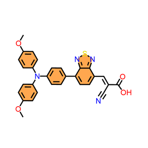 (E)-3-(7-(4-(bis(4-methoxyphenyl)amino)phenyl)benzo[c][1,2,5]thiadiazol-4-yl)-2-cyanoacrylic acid