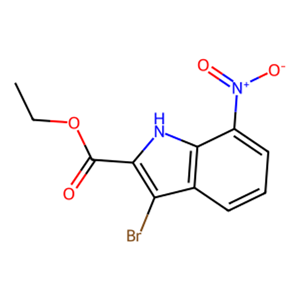 3-溴-7-硝基-1H-吲哚-2-羧酸乙酯,ethyl 3-bromo-7-nitro-1H-indole-2-carboxylate