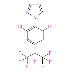1-(2,6-二氯-4-(全氟丙烷-2-基)苯基)-1H-吡唑,1-(2,6-dichloro-4-(perfluoropropan-2-yl)phenyl)-1H-pyrazole*