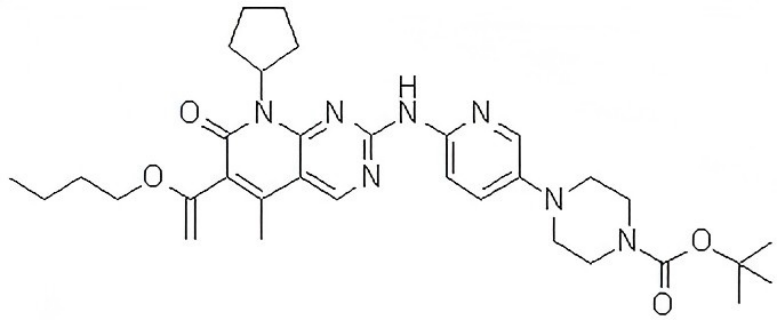 4-[6-[[6-(1-丁氧基乙烯基)-8-環(huán)戊基-5-甲基-7-氧代-7,8-二氫吡啶并[2,3-d]嘧啶-2-基]氨基]吡啶-3-基]哌嗪-1-羧酸叔丁酯,4-[6-[[6-(1-Butoxyvinyl)-8-cyclopentyl-5-methyl-7-oxo-7,8-dihydropyrido[2,3-d]pyrimidin-2-yl]amino]pyridin-3-yl]piperazine-1-carboxylic acid tert-butyl ester