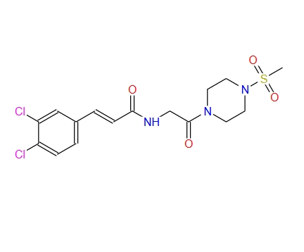 (E)-3-(3,4-dichlorophenyl)-N-(2-(4-(methylsulfonyl)piperazin-1-yl)-2-oxoethyl)acrylamide,(E)-3-(3,4-dichlorophenyl)-N-(2-(4-(methylsulfonyl)piperazin-1-yl)-2-oxoethyl)acrylamide