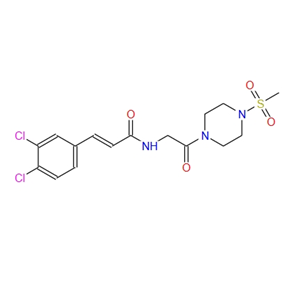 (E)-3-(3,4-dichlorophenyl)-N-(2-(4-(methylsulfonyl)piperazin-1-yl)-2-oxoethyl)acrylamide,(E)-3-(3,4-dichlorophenyl)-N-(2-(4-(methylsulfonyl)piperazin-1-yl)-2-oxoethyl)acrylamide