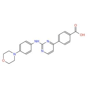4-(2-(4-吗啉苯基氨基)嘧啶-4-基)苯甲酸，945749-71-3