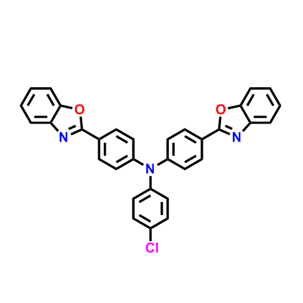 4-(benzo[d]oxazol-2-yl)-N-(4-(benzo[d]oxazol-2-yl)phenyl)-N-(4-chlorophenyl)aniline,4-(benzo[d]oxazol-2-yl)-N-(4-(benzo[d]oxazol-2-yl)phenyl)-N-(4-chlorophenyl)aniline