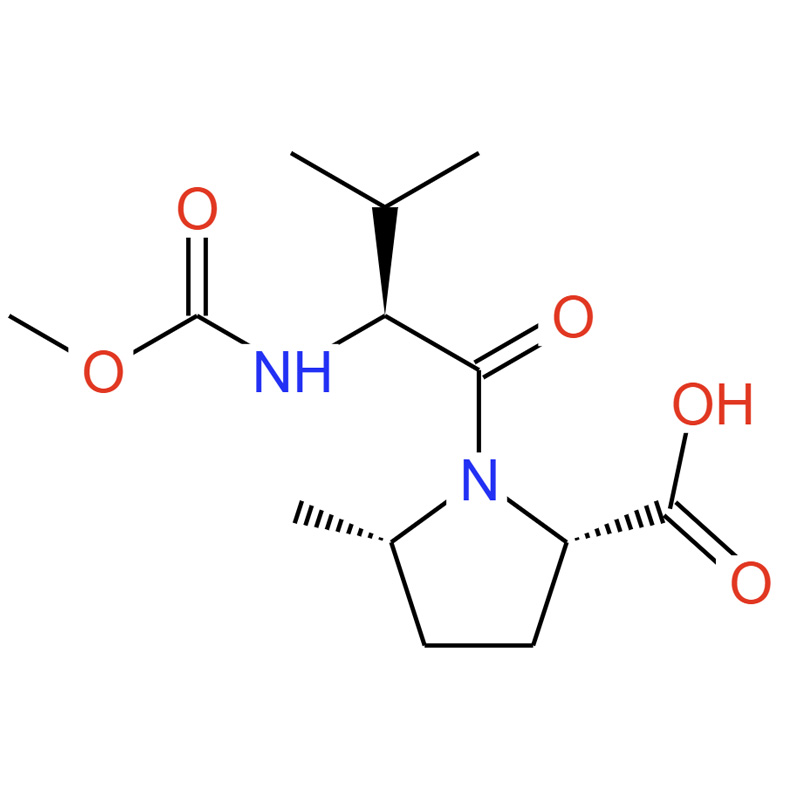 (5S)-N-(甲氧羰基)-L-纈氨酰-5-甲基-L-脯氨酸,(5S)-N-(Methoxycarbonyl)-L-valyl-5-methyl-L-proline