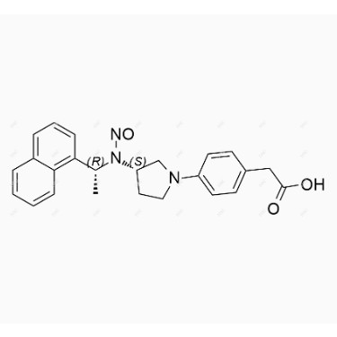 N-亚硝基伊万卡塞,2-(4-((S)-3-(((R)-1-(naphthalen-1-yl)ethyl)(nitroso)amino)pyrrolidin-1-yl)phenyl)acetic acid
