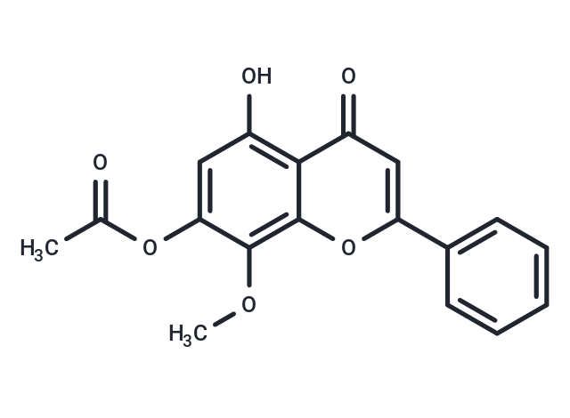 5-羟基-7-乙酰氧基-8-甲氧基黄酮,5-Hydroxy-7-acetoxy-8-methoxyflavone