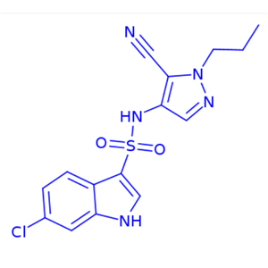 6-chloro-N-(5-cyano-1-propyl-1H-pyrazol-4-yl)-1H-indole-3-sulfonamide