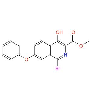 1-溴-4-羥基-7-苯氧基異喹啉-3-甲酸甲酯，1455091-21-0