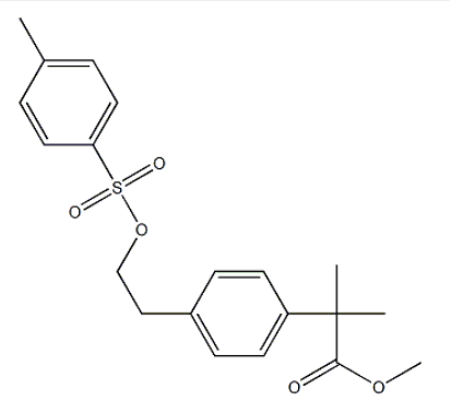2-甲基-2-{4-[2-甲基-4-磺酰氧基-乙基]苯基}丙酸甲酯,2-methyl-2-(4-(2-(tosyloxy)ethyl)phenyl)propanoate