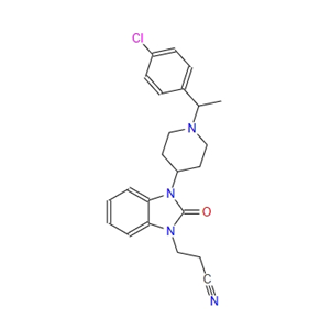 1H-Benzimidazole-1-propanenitrile, 3-[1-[1-(4-chlorophenyl)ethyl]-4-piperidinyl]-2,3-dihydro-2-oxo-