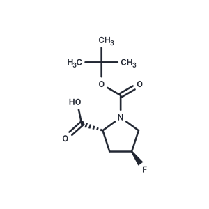 化合物 (2R,4S)-1-(tert-Butoxycarbonyl)-4-fluoropyrrolidine-2-carboxylic acid|T66459|TargetMol