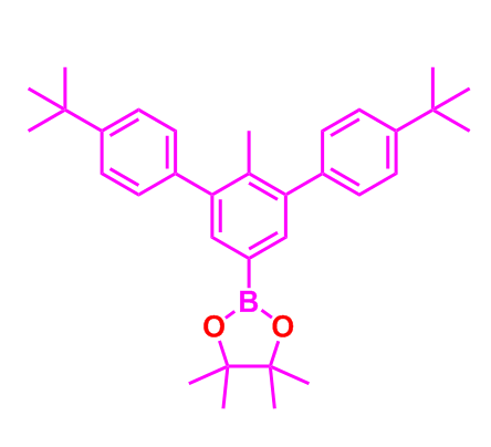 2-[4,4''-di-tert-butyl-2'-methyl(1,1':3',1''-terphenyl)-5'-yl]-4,4,5,5-tetramethyl-1,3,2-dioxaborolane,2-[4,4''-di-tert-butyl-2'-methyl(1,1':3',1''-terphenyl)-5'-yl]-4,4,5,5-tetramethyl-1,3,2-dioxaborolane