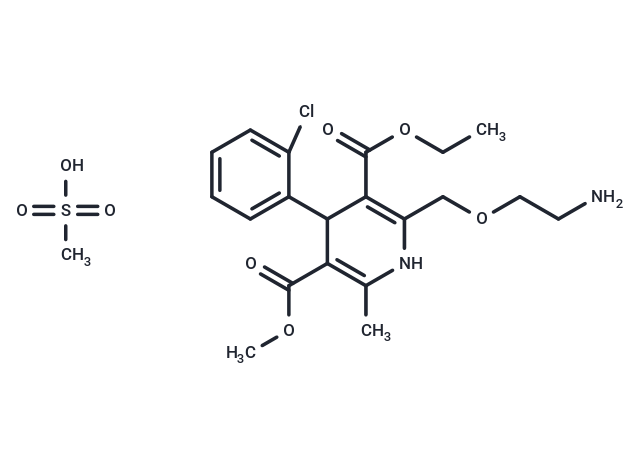 化合物 Amlodipine mesylate,Amlodipine mesylate