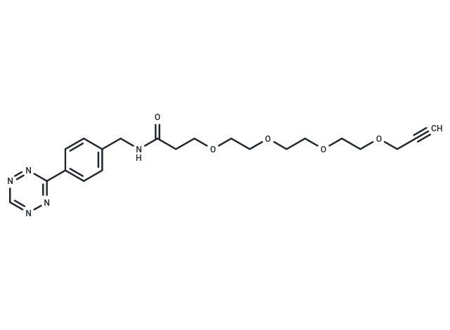 化合物 Tetrazine-Ph-NHCO-PEG4-alkyne,Tetrazine-Ph-NHCO-PEG4-alkyne