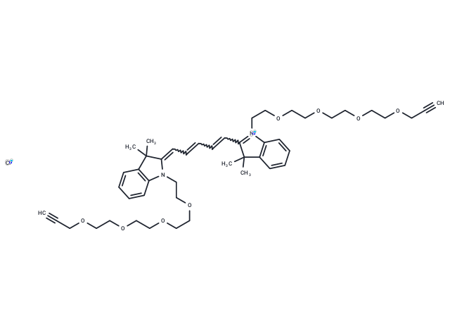 化合物 N,N'-bis-(propargyl-PEG4)-Cy5,N,N'-bis-(propargyl-PEG4)-Cy5