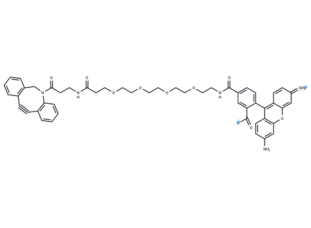 化合物 Carboxyrhodamine 110-PEG4-DBCO,Carboxyrhodamine 110-PEG4-DBCO
