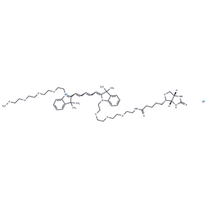 化合物 N-(m-PEG4)-N'-(biotin-PEG3)-Cy5|T18427|TargetMol