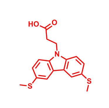 3-(3,6-bis(methylthio)-9H-carbazol-9-yl)propanoic acid