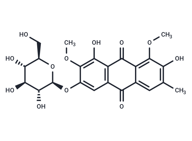 橙黃決明素-6-O-葡萄糖苷,Aurantio-obtusin β-D-glucoside