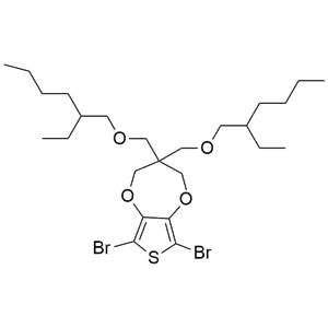6,8-二溴-36,8-二溴-3,3-雙(((2-乙基己基)氧)甲基)-3,4-二氫-2H-噻吩并[3,4-b][1,4]二氧七環(huán),3-雙(((2-乙基己基)氧)甲基)-3,4-二氫-2H-噻吩并[3,4-b][1,4]二氧七環(huán)