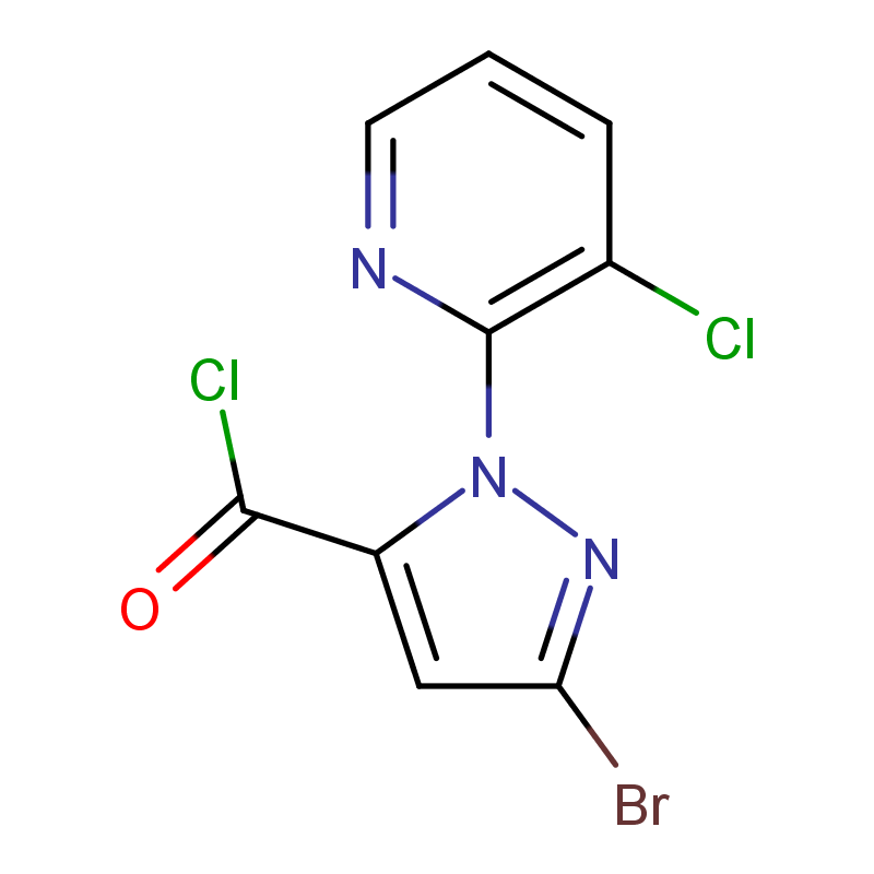 3-溴-1-(3-氯吡啶-2-基)-1H-吡唑-5-甲酰氯,5-Bromo-2-(3-chloro-pyridin-2-yl)-2H-pyrazole-3-carbonyl chloride