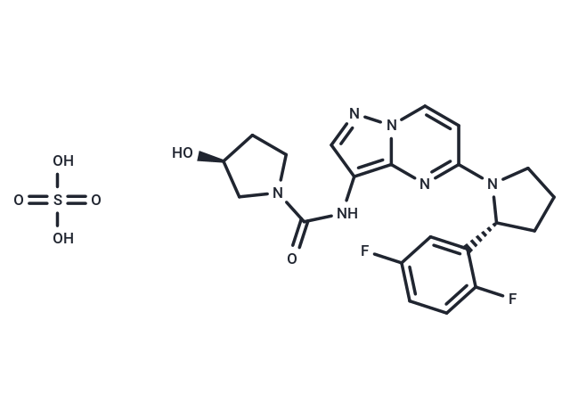 化合物 Larotrectinib sulfate,Larotrectinib sulfate
