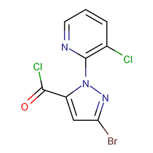 3-溴-1-(3-氯吡啶-2-基)-1H-吡唑-5-甲酰氯,5-Bromo-2-(3-chloro-pyridin-2-yl)-2H-pyrazole-3-carbonyl chloride