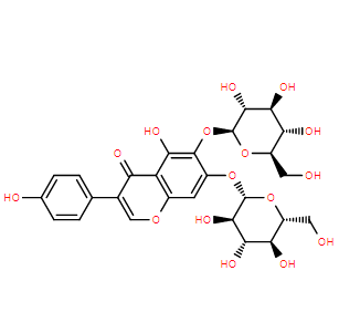 5,6,7,4’-四羥基異黃酮-6,7-O-二葡萄糖苷,5,6,7,40-tetrahydroxyisoflavone-6,7-di-O-β-D-glucopyranoside