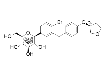 恩格列净杂质18,(2S,3R,4R,5S,6R)-2-(4-bromo-3-(4-(((S)-tetrahydrofuran-3-yl)oxy)benzyl)phenyl)-6-(hydroxymethyl)tetrahydro-2H-pyran-3,4,5-triol
