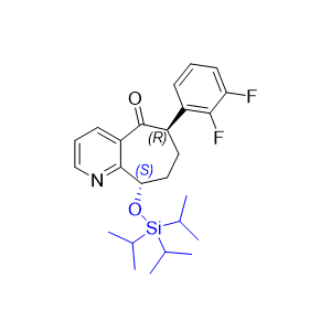 瑞美吉泮杂质14,(6R,9S)-6-(2,3-difluorophenyl)-9-((triisopropylsilyl)oxy)-6,7,8,9-tetrahydro-5H-cyclohepta[b]pyridin-5-one