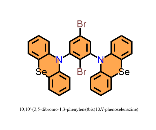 10,10'-(2,5-dibromo-1,3-phenylene)bis(10H-phenoselenazine),10,10'-(2,5-dibromo-1,3-phenylene)bis(10H-phenoselenazine)