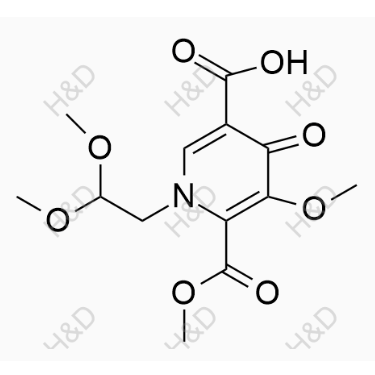 比卡格韦相关化合物1,1-(2,2-dimethoxyethyl)-5-methoxy-6-(methoxycarbonyl)-4-oxo-1,4-dihydropyridine-3-carboxylic acid