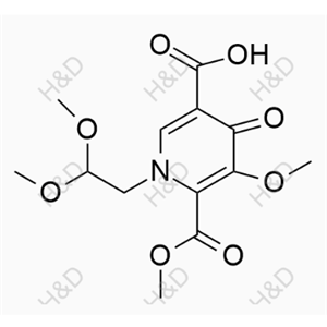 比卡格韦相关化合物1,1-(2,2-dimethoxyethyl)-5-methoxy-6-(methoxycarbonyl)-4-oxo-1,4-dihydropyridine-3-carboxylic acid