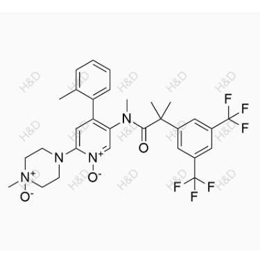 奈妥吡坦雜質(zhì)1,4-(5-(2-(3,5-bis(trifluoromethyl)phenyl)-N,2-dimethylpropanamido)-1-oxido-4-(o-tolyl)pyridin-2-yl)-1-methylpiperazine 1-oxide