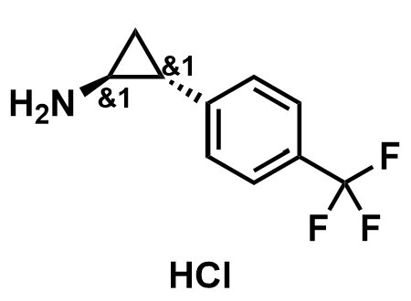 反式-2-(4-(三氟甲基)苯基)环丙烷-1-胺盐酸盐,Cyclopropanamine, 2-[4-(trifluoromethyl)phenyl]-, hydrochloride (1:1), (1R,2S)-rel-