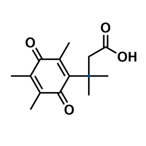 40662-29-1,2-3-(2,3,5-triMethyl-1,4-benzoquinonyl)-3-Methylbutyric acid, 3-(2,3,5-三甲基-1,4-苯醌基)-3-甲基丁酸
