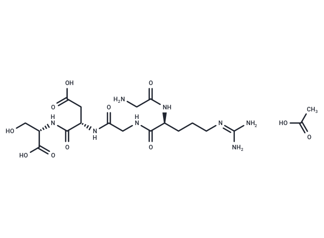 化合物Gly-Arg-Gly-Asp-Ser acetate,Gly-Arg-Gly-Asp-Ser acetate(96426-21-0 free base)