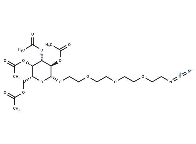 化合物 Azido-PEG4-tetra-Ac-beta-D-glucose,Azido-PEG4-tetra-Ac-beta-D-glucose