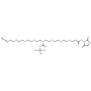 化合物 N-(Azido-PEG3)-N-Boc-PEG3-NHS ester|T18381|TargetMol