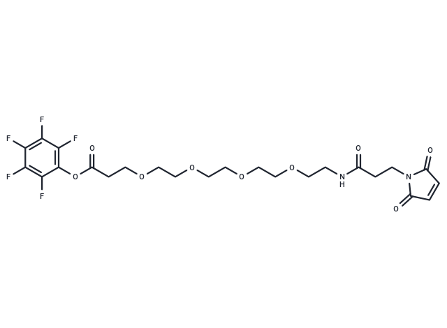 化合物 Mal-NH-PEG4-CH2CH2COOPFP ester,Mal-NH-PEG4-CH2CH2COOPFP ester