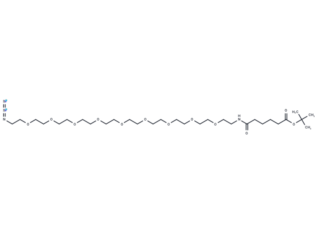 化合物 Azide-PEG9-amido-C4-Boc,Azide-PEG9-amido-C4-Boc